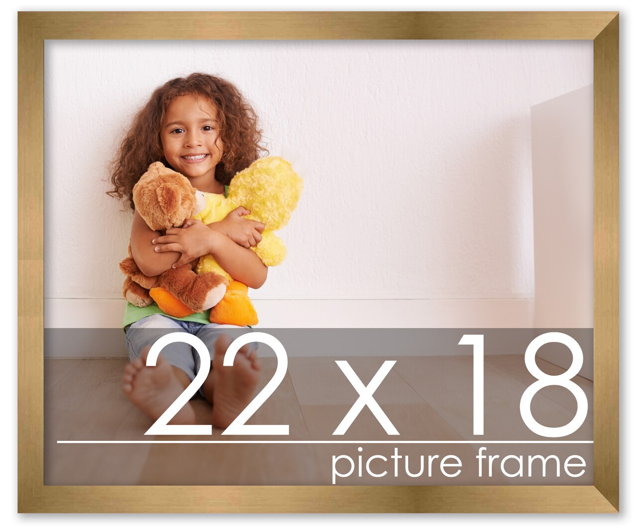 22x18 Solid Wood Picture Frame with UV-Resistant Acrylic & Acid-Free Backing, Available in 6 Finishes: Matte Black, Matte White, Metallic Bronze, Silver, Natural Wood Grain & Mahogany